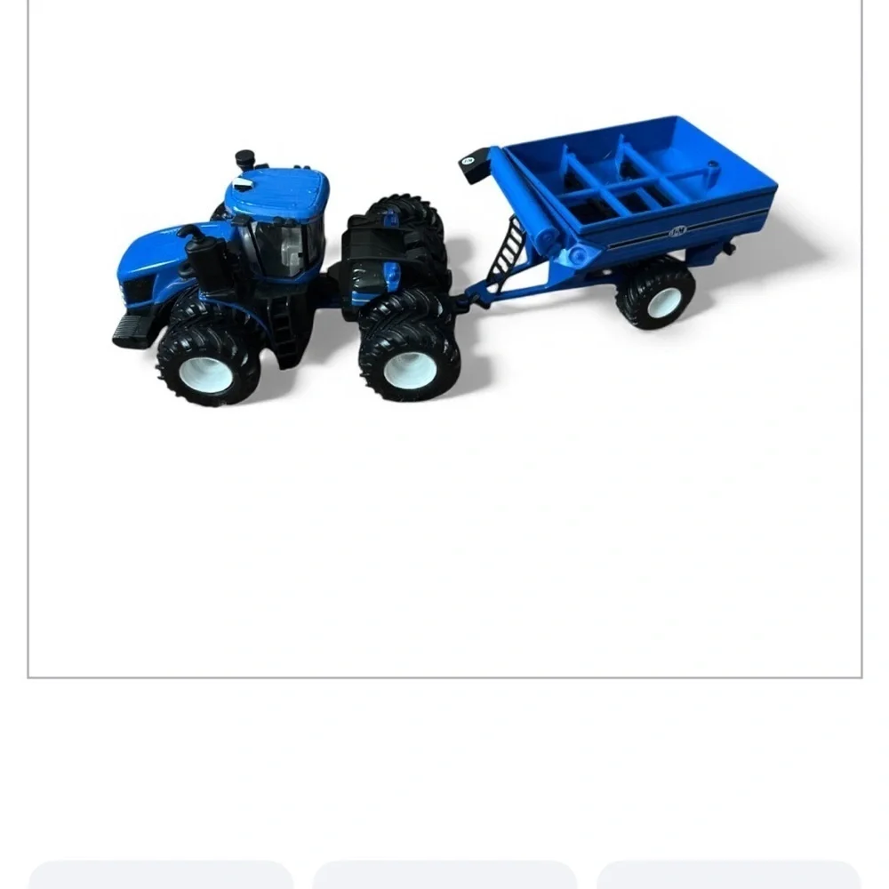 New Holland T9.645 4 wheel drive tractor with grain cart 1/64 Scale Dual Wheel